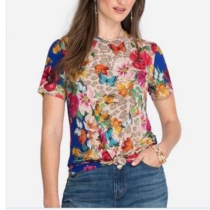 JOHNNY WAS MAYFLOWER TEE! NEW MED